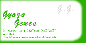 gyozo gemes business card